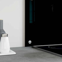 Paraschizzi per Cucina 2 pz Neri 80x40 cm in Vetro Temperato