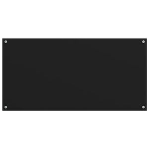 Paraschizzi per Cucina 2 pz Neri 80x40 cm in Vetro Temperato 3315798