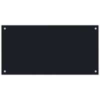 Paraschizzi per Cucina 2 pz Neri 80x40 cm in Vetro Temperato