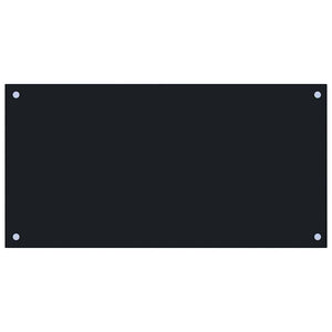 Paraschizzi per Cucina 2 pz Neri 80x40 cm in Vetro Temperato 3315798