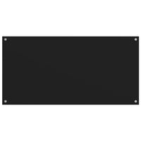 Paraschizzi per Cucina 2 pz Neri 80x60 cm in Vetro Temperato 3315800