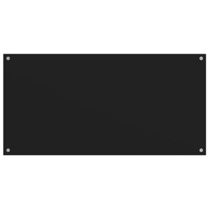 Paraschizzi per Cucina 2 pz Neri 80x60 cm in Vetro Temperato 3315800