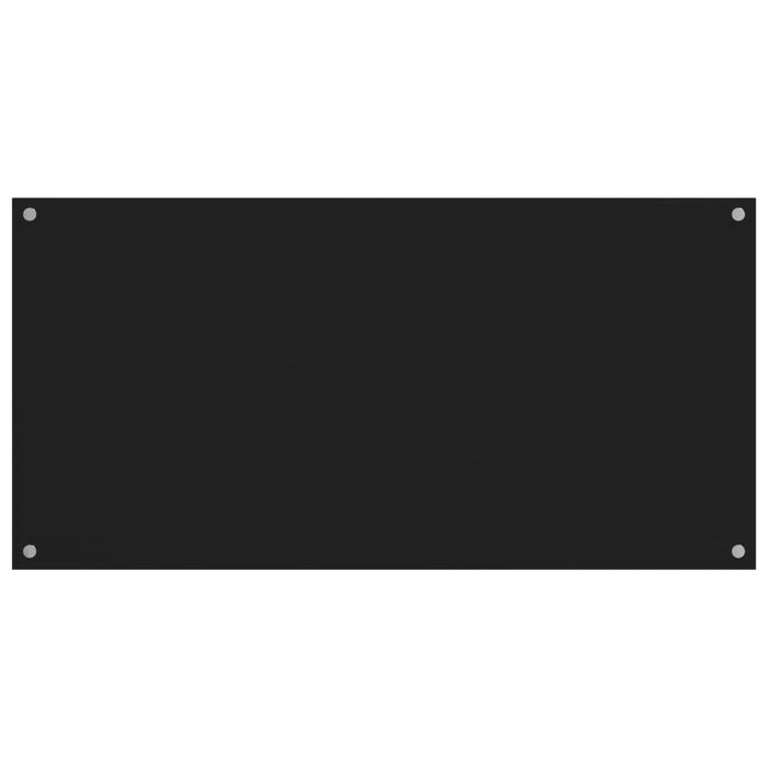 Paraschizzi per Cucina 2 pz Neri 80x60 cm in Vetro Temperato 3315800