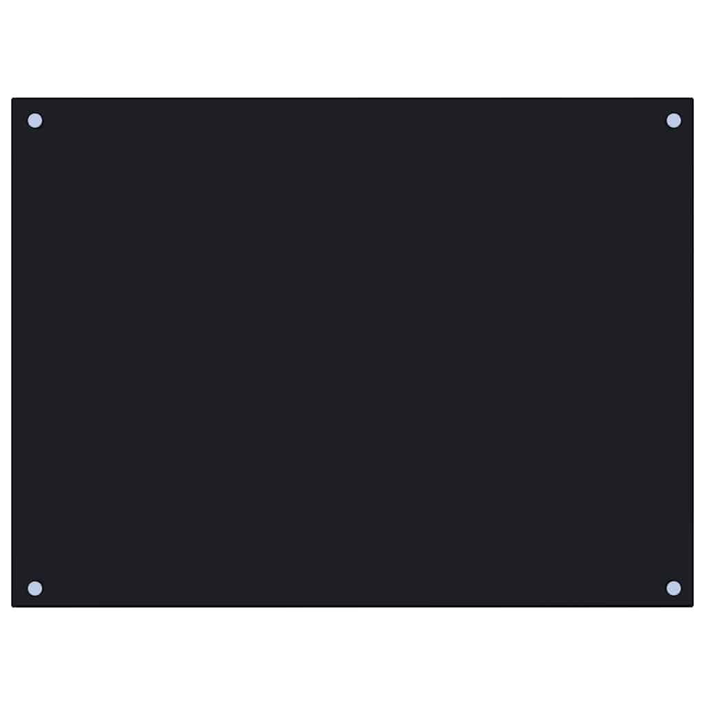 Paraschizzi per Cucina 2 pz Neri 80x60 cm in Vetro Temperato 3315800