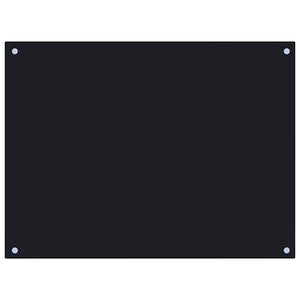 Paraschizzi per Cucina 2 pz Neri 80x60 cm in Vetro Temperato 3315800