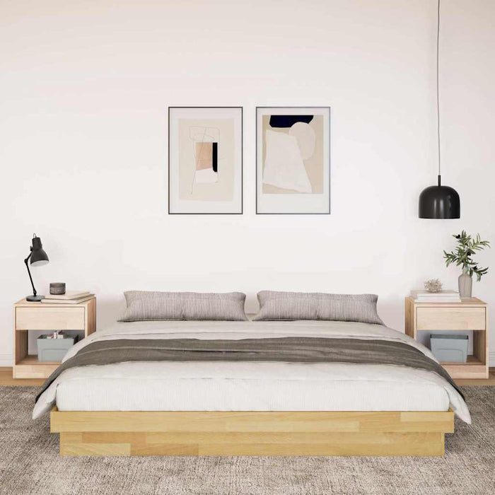 Struttura Letto Senza Materasso in Legno Massello di Rovere 3315729