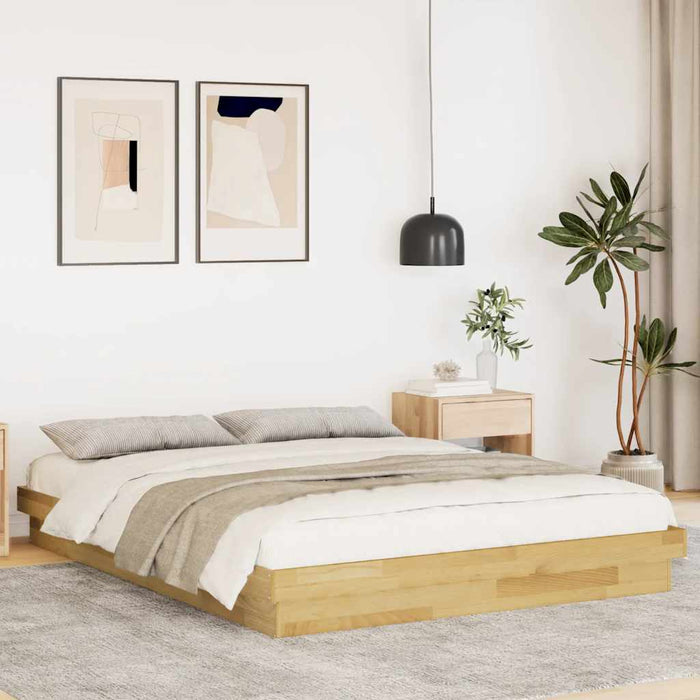 vidaXL Struttura Letto Senza Materasso 160x200 cm in Legno di Rovere