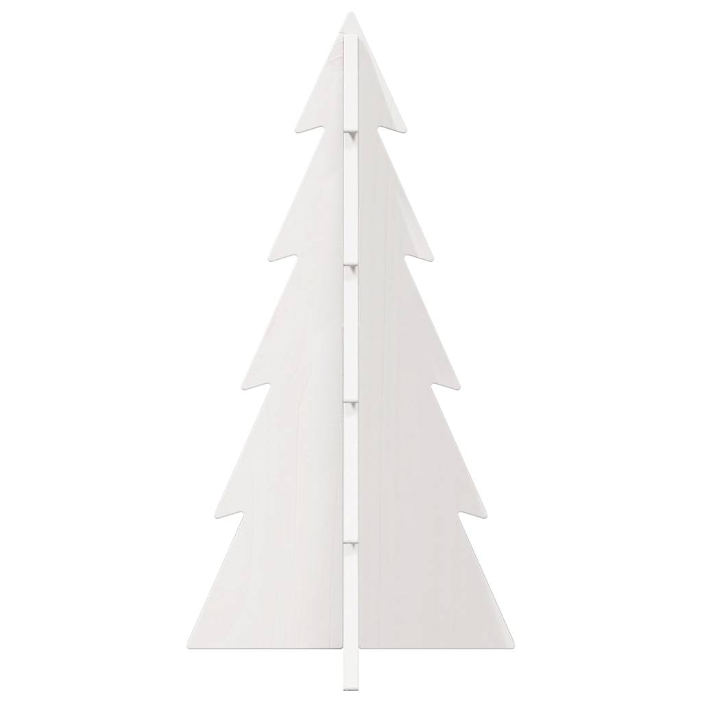 Albero di Natale Decorativo Bianco 59,5 cm in Legno di Pino 858166