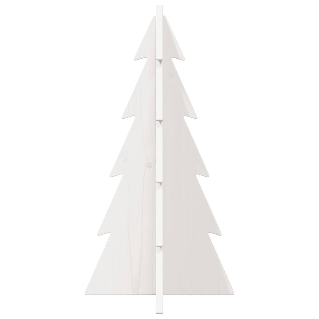 Albero di Natale Decorativo Bianco 59,5 cm in Legno di Pino 858166