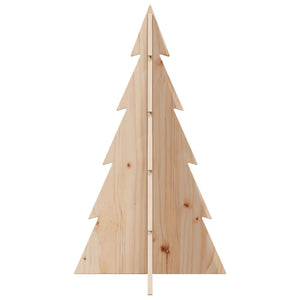 Albero di Natale Decorativo in Legno 80 cm Legno Massello Pino 858168