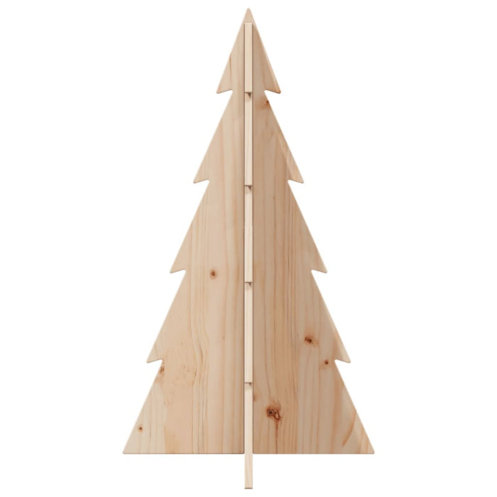Albero di Natale Decorativo in Legno 80 cm Legno Massello Pino 858168