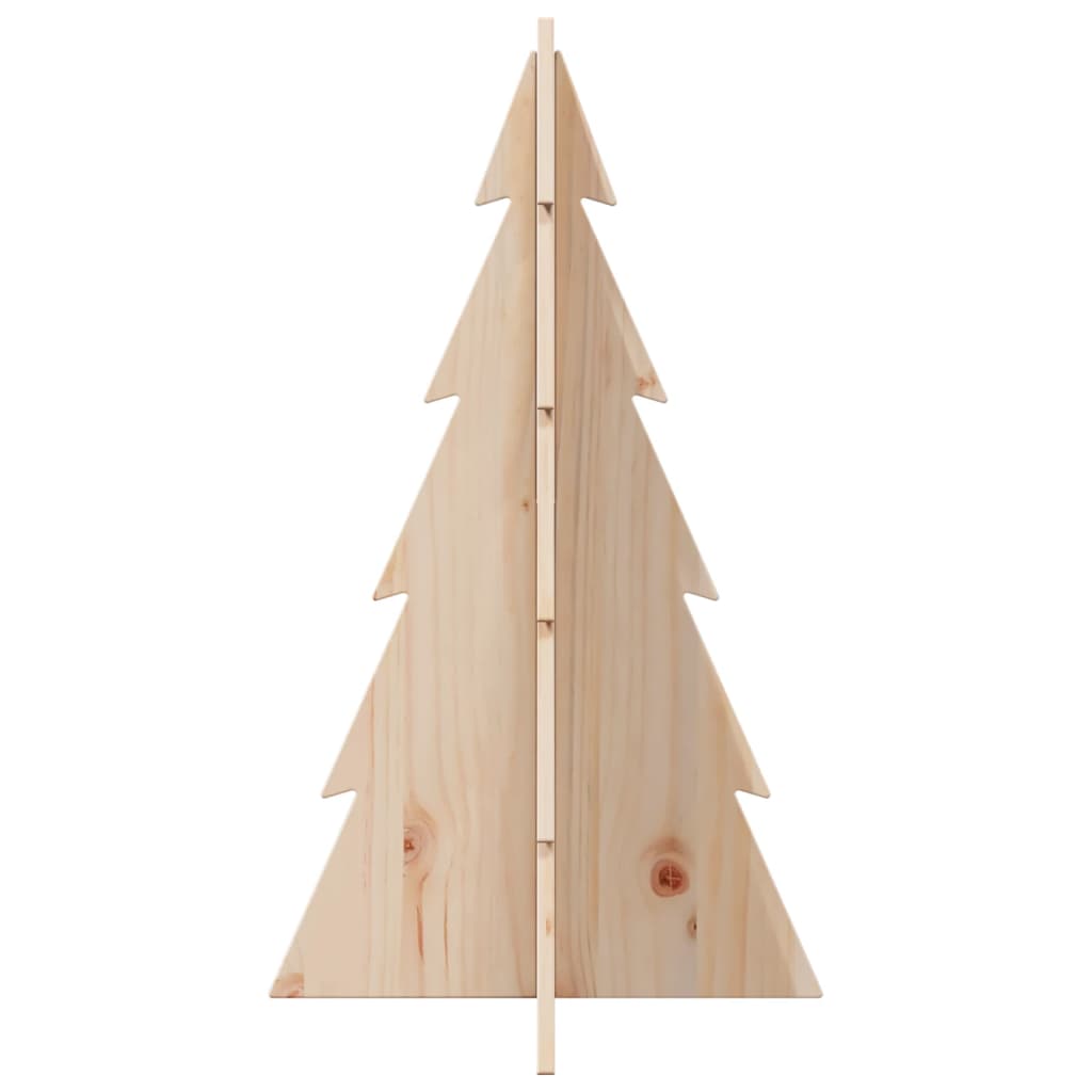 Albero di Natale Decorativo in Legno 80 cm Legno Massello Pino 858168