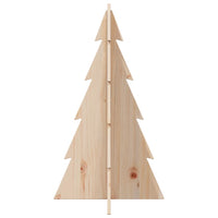 Albero di Natale Decorativo in Legno 80 cm Legno Massello Pino 858168