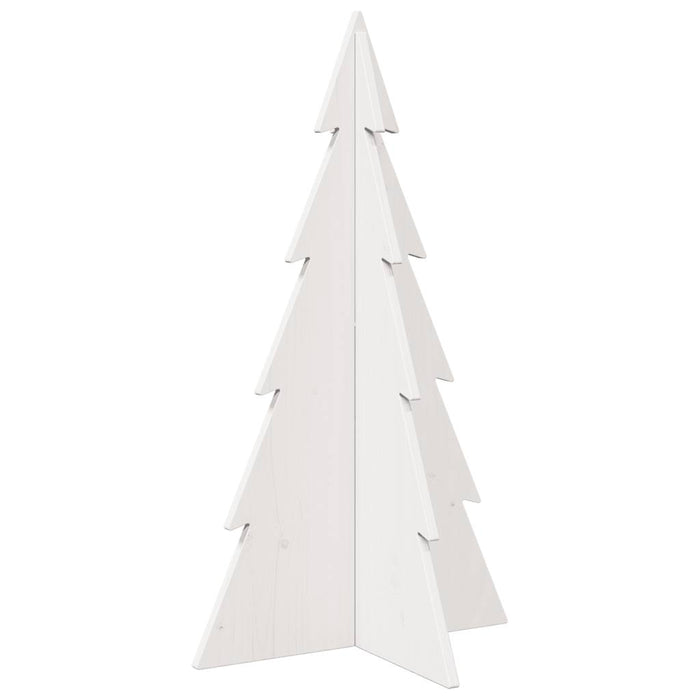 vidaXL Albero di Natale Decorativo Bianco 80 cm Legno Massello di Pino