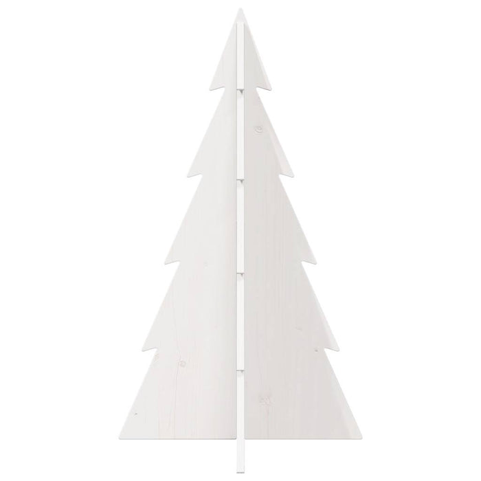 vidaXL Albero di Natale Decorativo Bianco 80 cm Legno Massello di Pino