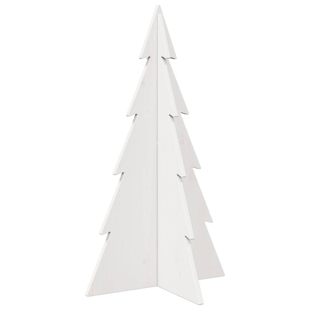 vidaXL Albero di Natale Decorativo Bianco 80 cm Legno Massello di Pino