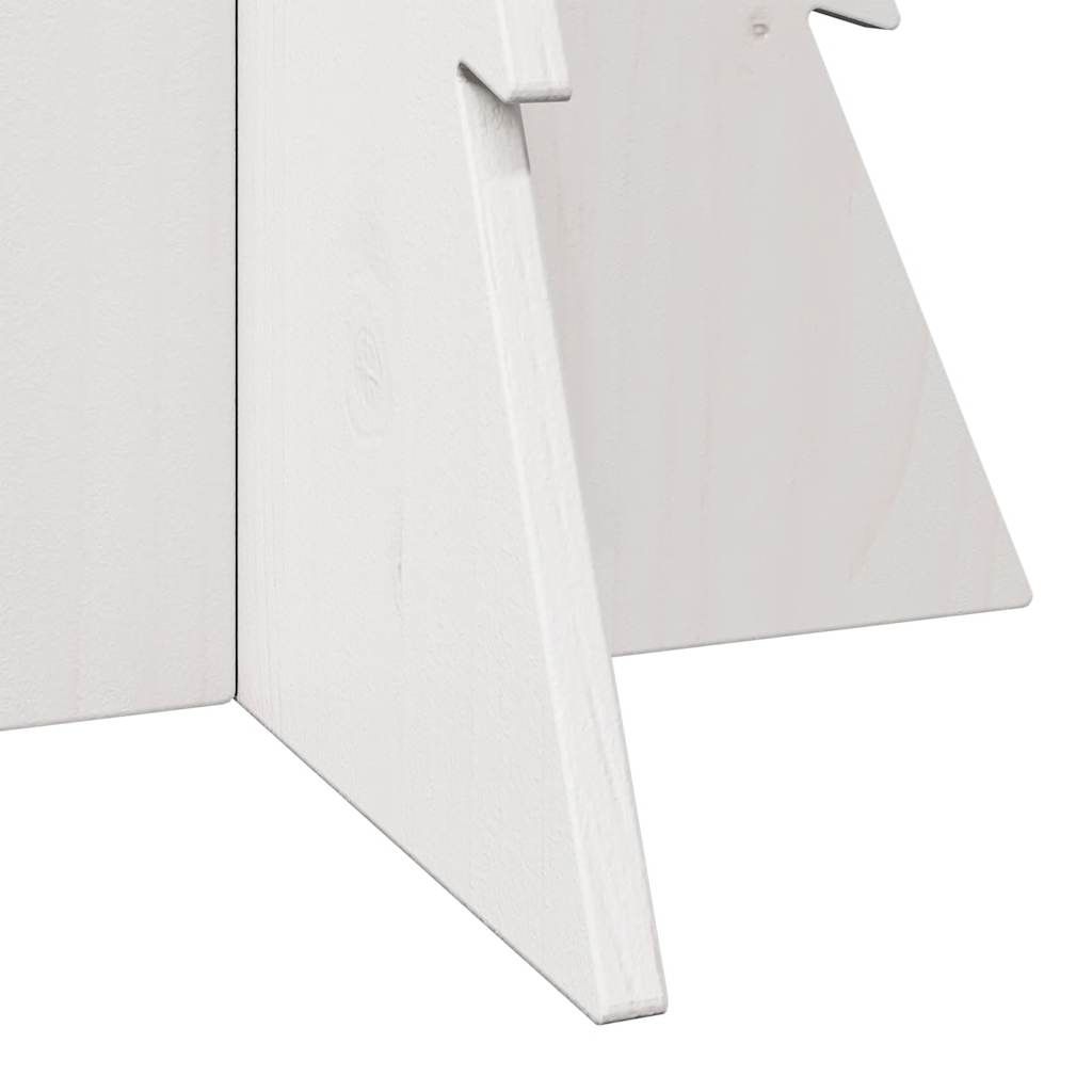 vidaXL Albero di Natale Decorativo Bianco 80 cm Legno Massello di Pino