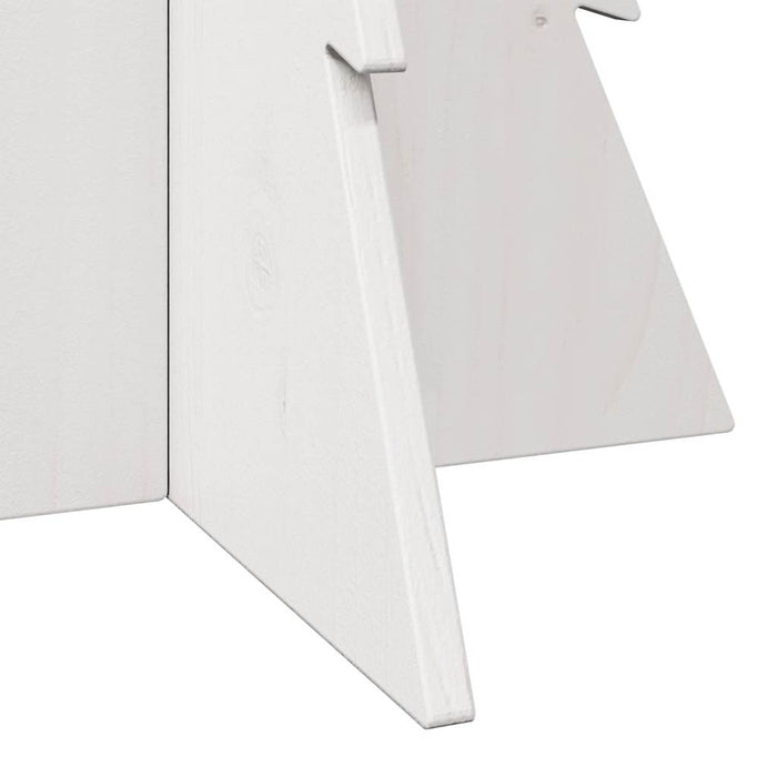 vidaXL Albero di Natale Decorativo Bianco 80 cm Legno Massello di Pino