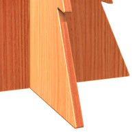 Albero di Natale Marrone Cera 80 cm in Legno Massello di Pino