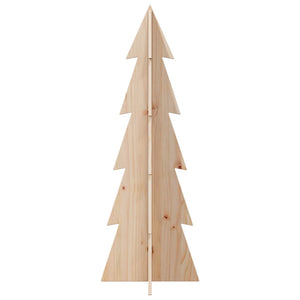 Albero di Natale Decorativo in Legno 112 cm Legno Massello Pino 858171
