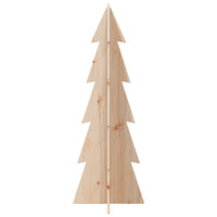 Albero di Natale Decorativo in Legno 112 cm Legno Massello Pino 858171