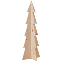 Albero di Natale Decorativo in Legno 112 cm Legno Massello Pino 858171