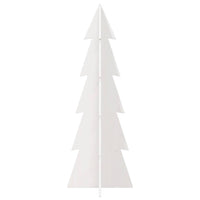 Albero di Natale Decorativo Bianco 112 cm Legno Massello Pino 858172