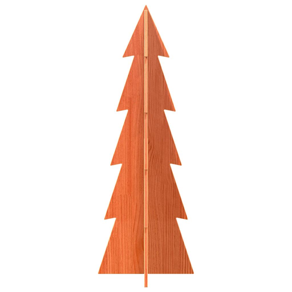Albero di Natale-Albero Natalizio-Decorazioni natalizie Marrone Cera 112 cm in Legno Massello di Pino