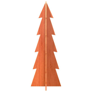 Albero di Natale Marrone Cera 112 cm in Legno Massello di Pino 858173