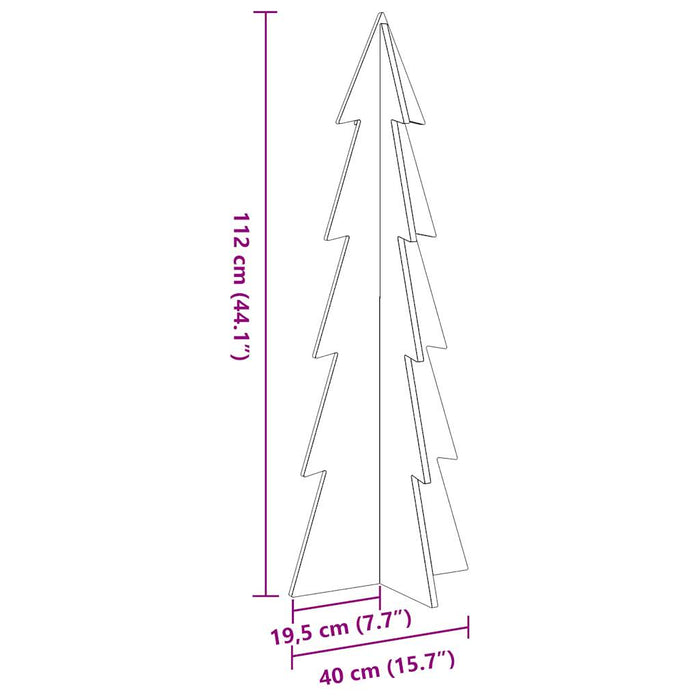 Albero di Natale-Albero Natalizio-Decorazioni natalizie Marrone Cera 112 cm in Legno Massello di Pino