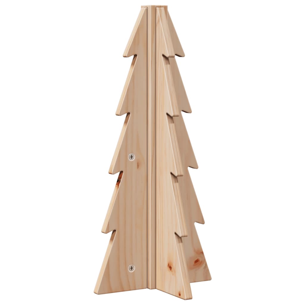 Albero di Natale Decorativo in Legno 49 cm Legno Massello Pino 858174
