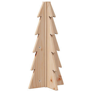 Albero di Natale Decorativo in Legno 49 cm Legno Massello Pino 858174
