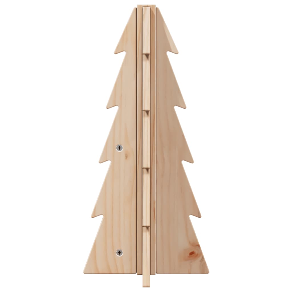 Albero di Natale Decorativo in Legno 49 cm Legno Massello Pino 858174