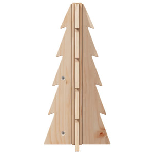 Albero di Natale Decorativo in Legno 49 cm Legno Massello Pino 858174