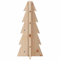 Albero di Natale Decorativo in Legno 49 cm Legno Massello Pino 858174