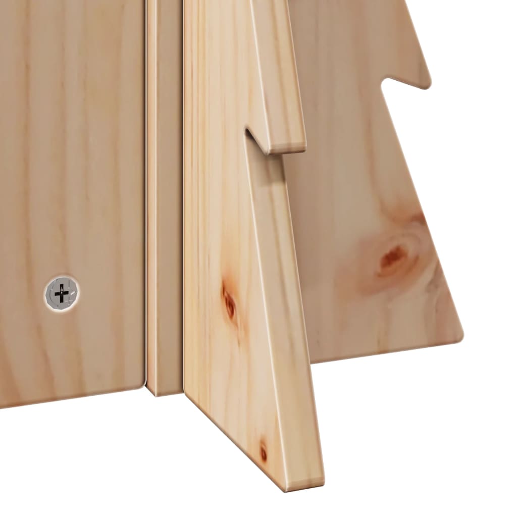 Albero di Natale Decorativo in Legno 49 cm Legno Massello Pino 858174