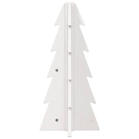 Albero di Natale Decorativo Bianco 49 cm Legno Massello di Pino 858175