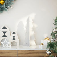 vidaXL Albero di Natale Decorativo Bianco 49 cm Legno Massello di Pino