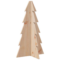 Albero di Natale Decorativo in Legno 69,5cm Legno Massello Pino 858177