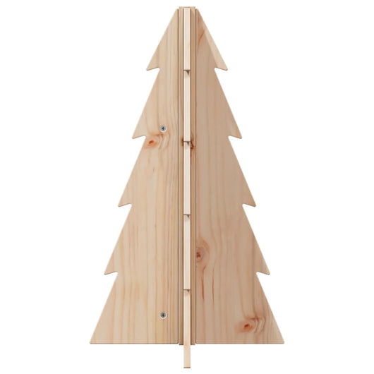 Albero di Natale Decorativo-Decorazioni natalizie in Legno 69,5cm Legno Massello Pino