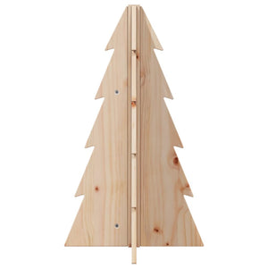 Albero di Natale Decorativo in Legno 69,5cm Legno Massello Pino 858177