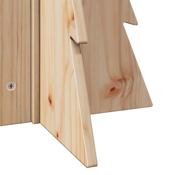 Albero di Natale Decorativo in Legno 69,5cm Legno Massello Pino 858177