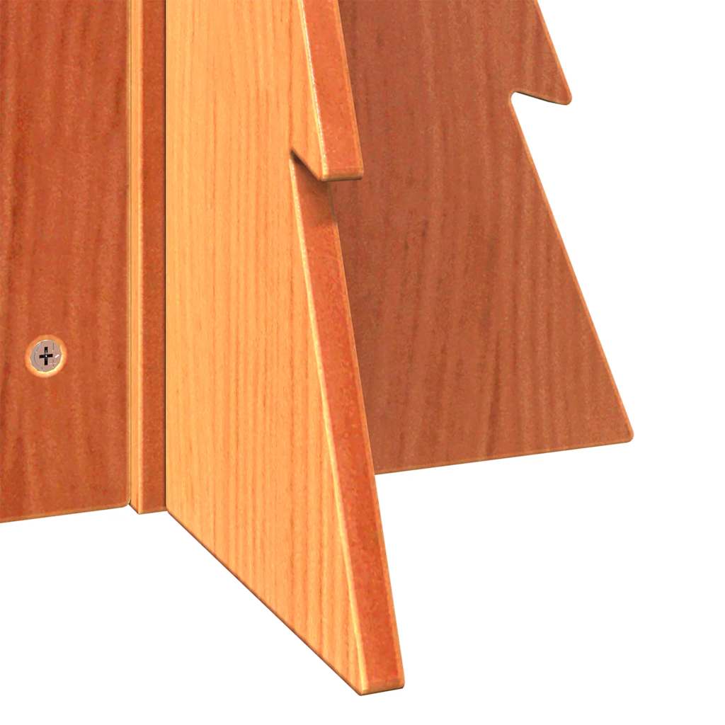 Albero di Natale Marrone Cera 69,5 cm in Legno Massello di Pino 858179