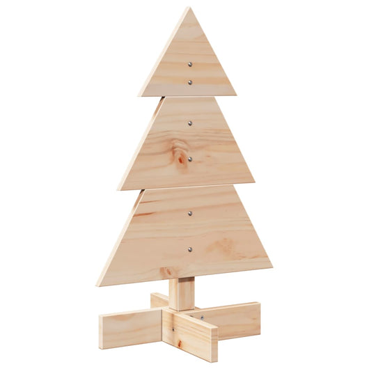 vidaXL Albero di Natale Decorativo in Legno 60 cm Legno Massello Pino