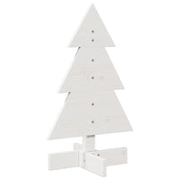 Albero di Natale Decorativo Bianco 60 cm Legno Massello di Pino 858181