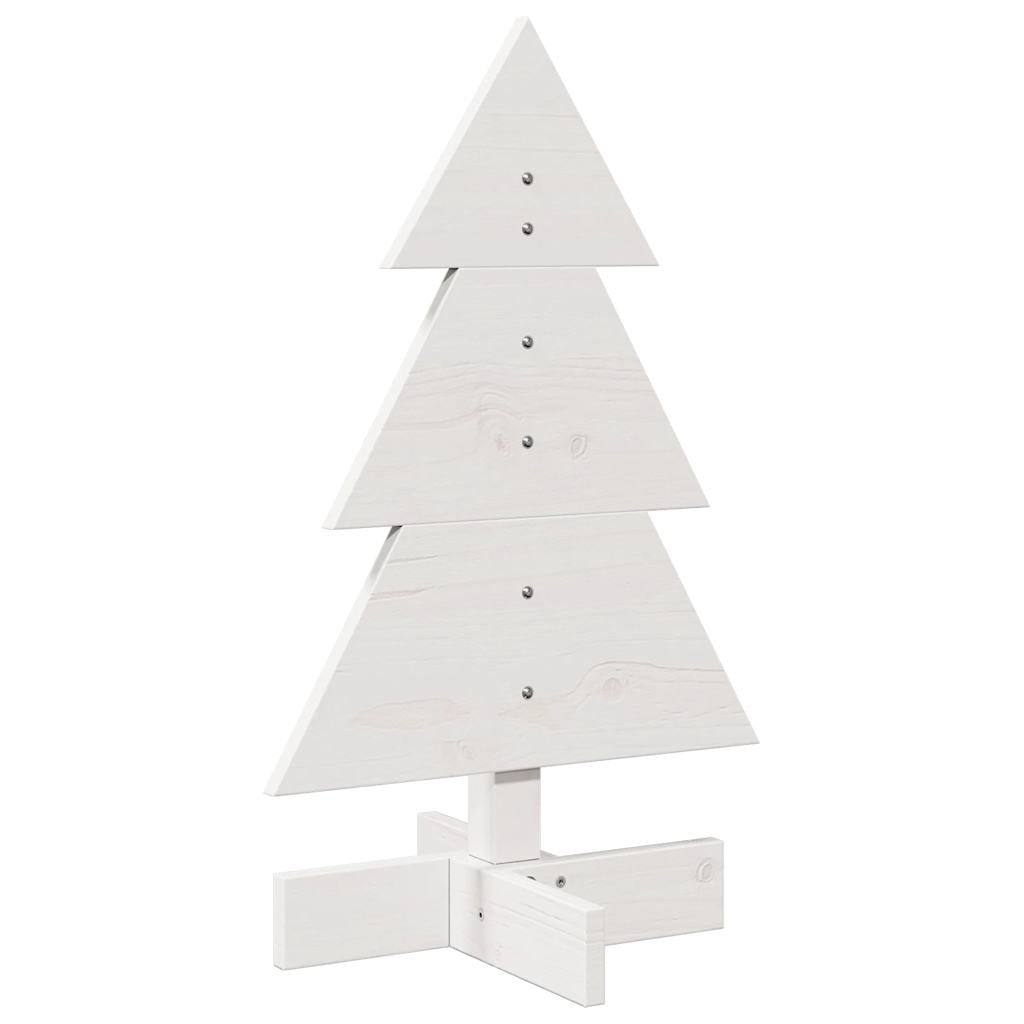 vidaXL Albero di Natale Decorativo Bianco 60 cm Legno Massello di Pino