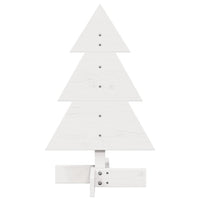 Albero di Natale Decorativo Bianco 60 cm Legno Massello di Pino 858181