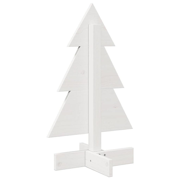 vidaXL Albero di Natale Decorativo Bianco 60 cm Legno Massello di Pino