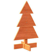 Albero di Natale Marrone Cera 60 cm in Legno Massello di Pino 858182