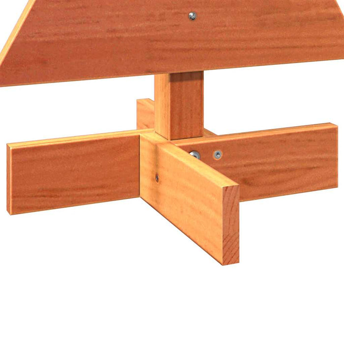 Albero di Natale Marrone Cera 60 cm in Legno Massello di Pino 858182